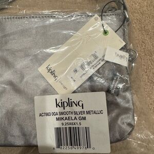 Kipling Silver Cross Body Purse New With Tags